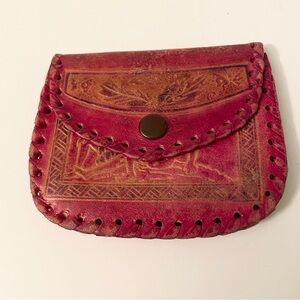 Vintage Boho Zodiac Leather Coin Pouch - Taurus/Gemini